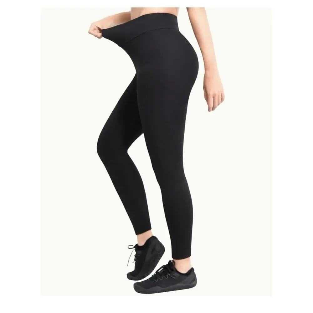 Women’s Warm Leggings Winter Fleece Lined Windproof Full Length Legging Black XL
